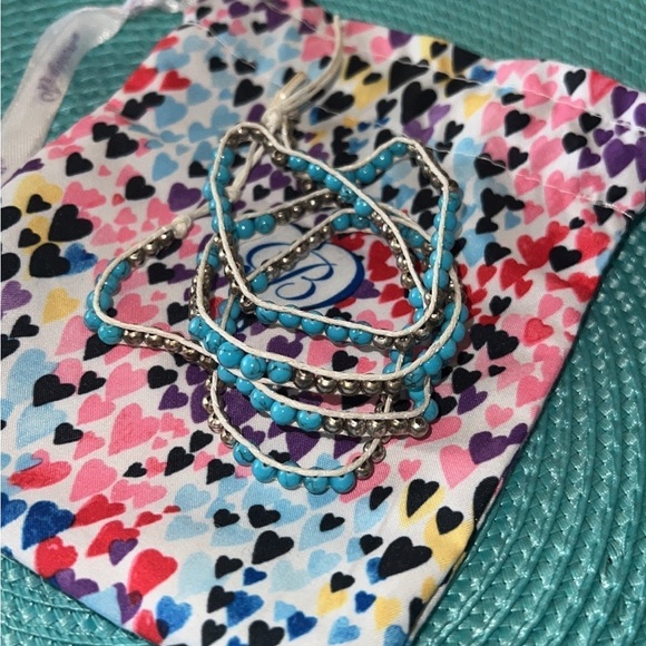 Like new never worn Anthropologie Turquoise/Silver wrap braclet - Picture 3 of 5
